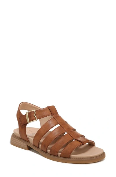 Dr. Scholl's A Ok Gladiator Sandal In Brown Faux Leather