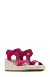 Sorel Cameron Wedge Espadrille Sandal In Pink
