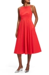 Theory Luxe Strappy Back Cotton Blend Dress In Grenadine
