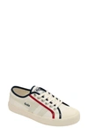 Gola Coaster Smash Sneaker In Off White + Navy + Deep Red