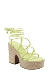 Marc Fisher Ltd Oliver Platform Sandal In Light Green