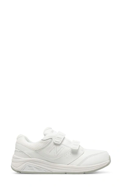 New Balance 928 Hook & Loop Leather Sneaker In White/ White