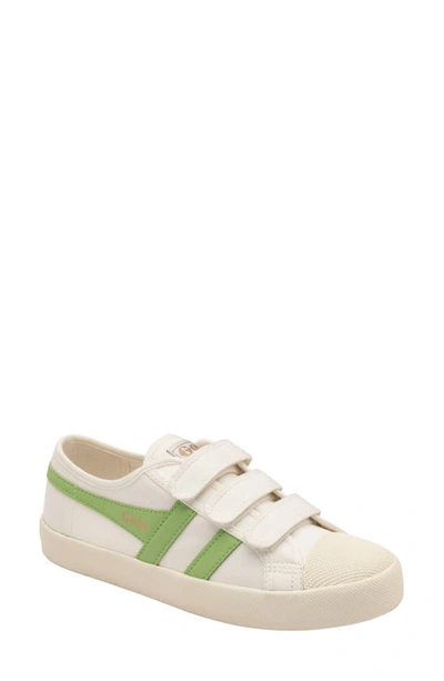Gola Coaster Low Top Sneaker In Off White/ Patina Green
