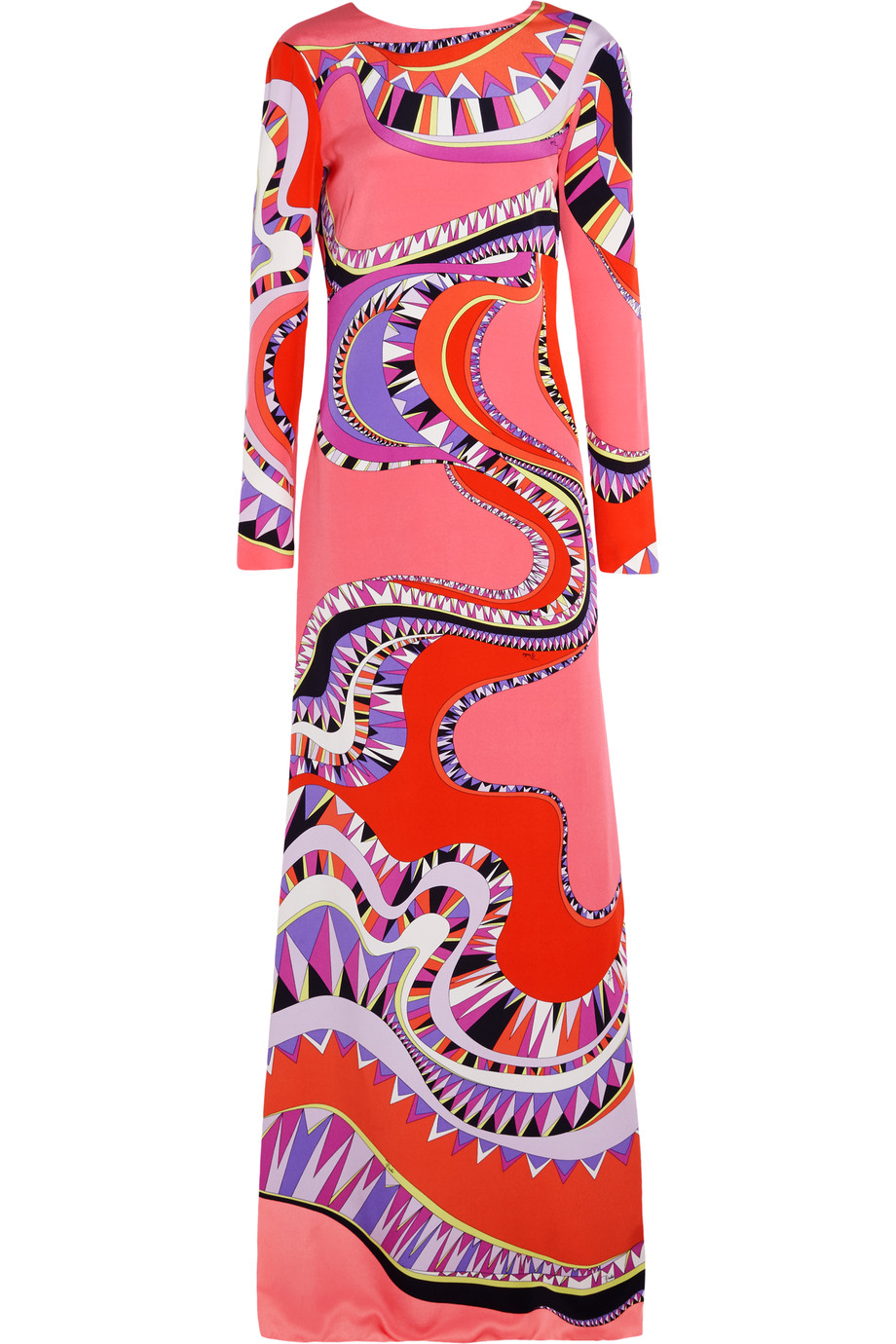 Emilio Pucci Cutout Printed Silk-jersey Gown | ModeSens