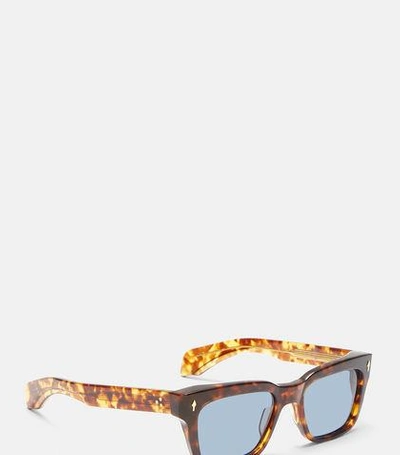 Jacques Marie Mage Molino Rectangular Frame Sunglasses In Brown In Black