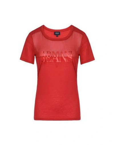 Armani Jeans T恤 In Red