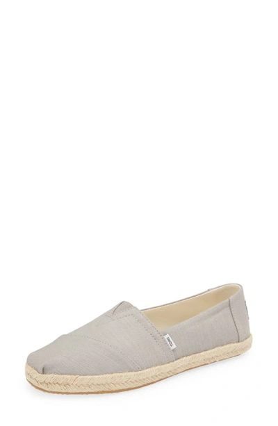 Toms Alpargata Rope Womens Organic Cotton Canvas Espadrilles In Grey