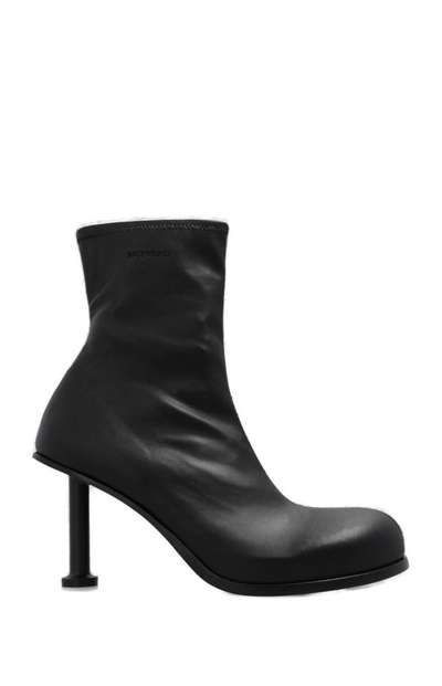 Balenciaga Mallorca Heeled Ankle Boots In Black