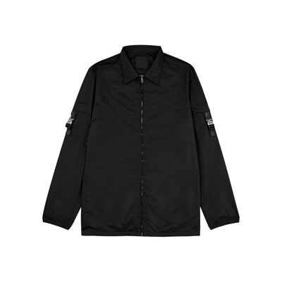 Givenchy 4g Buckled Pocket Overshirt In Black