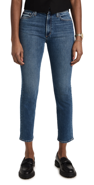 Favorite Daughter The Erin High Rise Straight Jeans In Medium Indigo