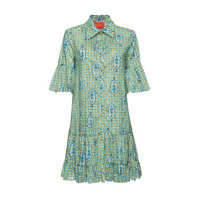 La Doublej Choux Dress In Turquoise