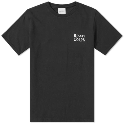 Resort Corps Script Tee In Black