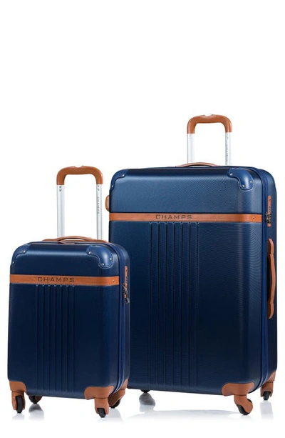 Champs Vintage 2-piece Luggage Set In Navy