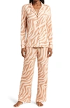 Nordstrom Moonlight Eco Pajamas In Tan Mocha Sleepy Zebra