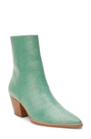 Matisse Caty Western Pointed Toe Bootie In Jade Snake