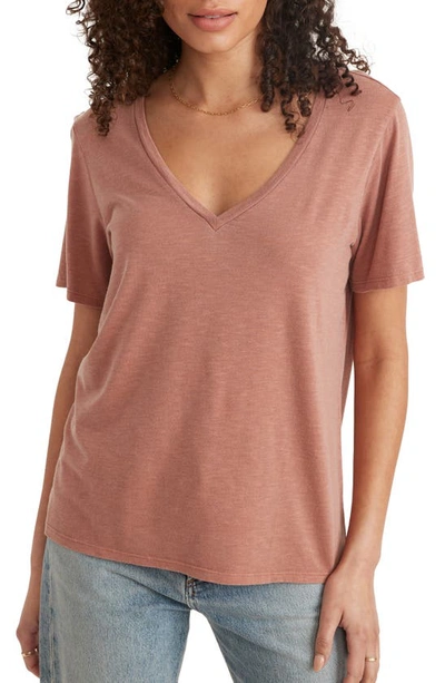 Marine Layer Boyfriend V-neck T-shirt In Aragon