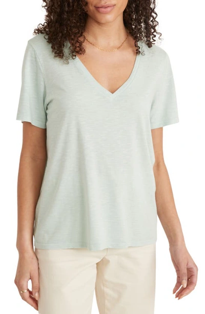 Marine Layer Boyfriend V-neck T-shirt In Birds Egg