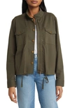 Caslon Stretch Organic Cotton Soft Jacket In Olive Sarma