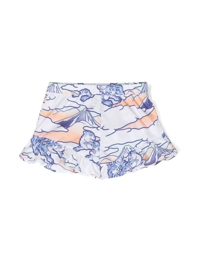 Kenzo Babies' Graphic-print Cotton Shorts In Multicolor