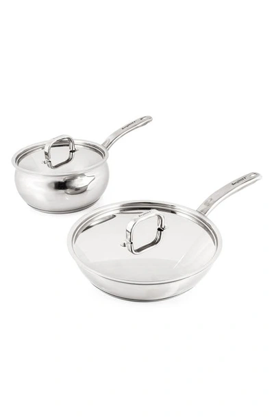 Berghoff Stainless Steel Belly 4-piece Cookware Set In Silver