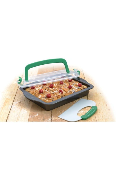Berghoff Perfect Slice Covered 9x13 Cake Pan & Cutting Tool In Gray