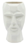 R16 Home Ceramic Face Vase In White