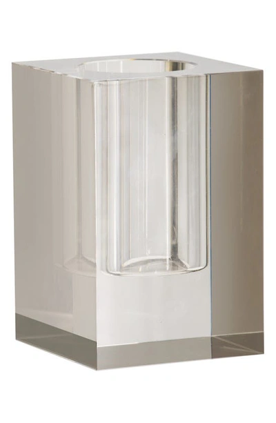 R16 Home Short Translucent Glass Vase In Gray