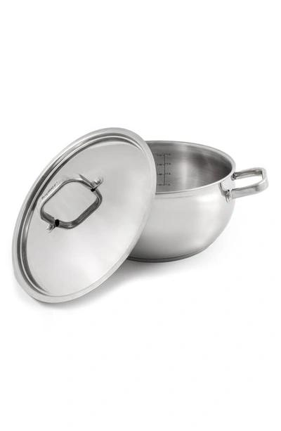 Berghoff Belly 5.5qt. Stock Pot With Lid In Silver