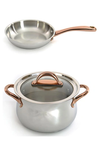 Berghoff Ouro Gold 18/10 Stainless Steel 3-piece Set In Silver