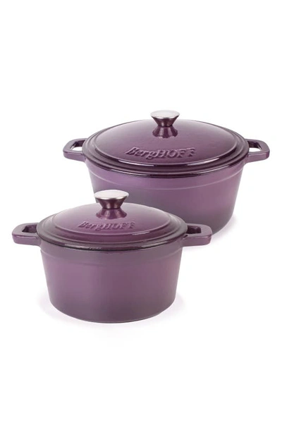 Berghoff Neo 4-piece Cast Iron Set In Purple