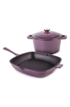 Berghoff Neo 3-piece Cast Iron Set In Purple