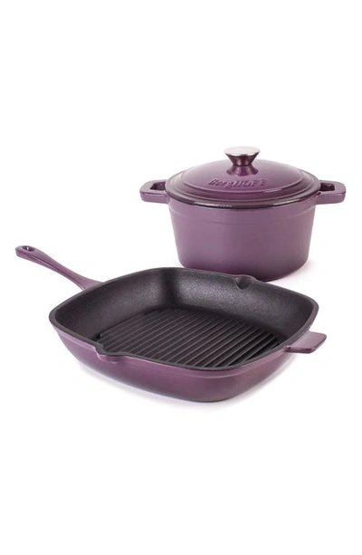 Berghoff Neo 3-piece Cast Iron Set In Purple