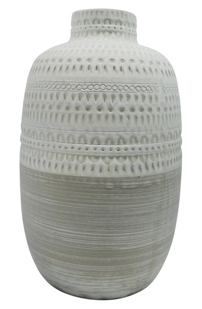 R16 Home Ceramic Vase In Ivory/beige