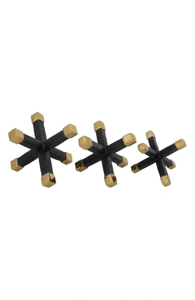 R16 Home Xylo Set Of 3 Jacks In Black/ Gold