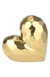 R16 Home Small Ceramic Heart Decoration In Gold