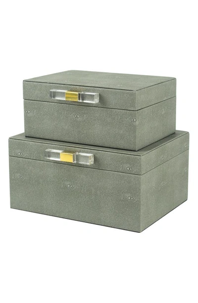 R16 Home Masson Set Of 2 Storage Boxes In Gray