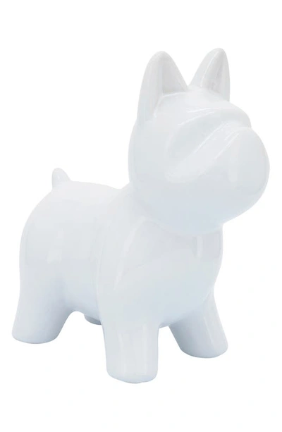 R16 Home Ceramic Dog Sculpture In White