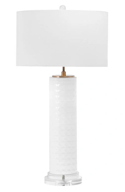 Nuloom Verona Glass Table Lamp In White