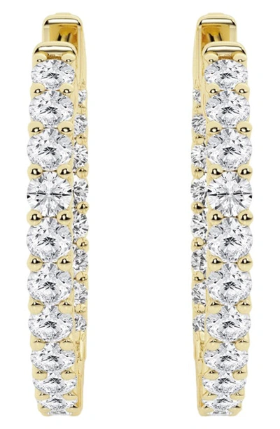 Badgley Mischka 14k Yellow Gold Round Lab Grown Diamond Earrings In 2 Ctw Yellow Gold