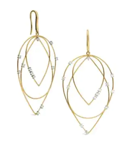 Lana Jewelry Solo 3-tier Diamond Earrings In Yellow Gold