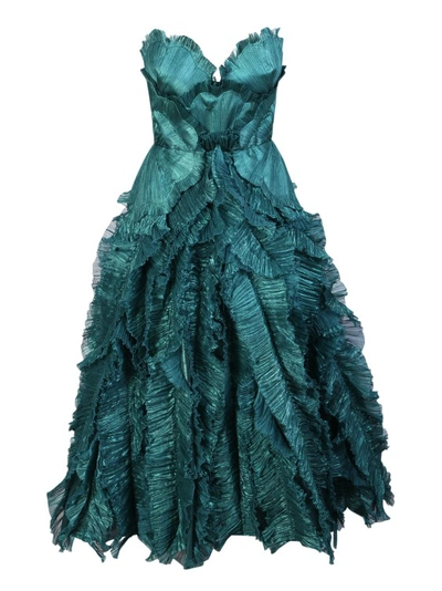 Maria Lucia Hohan Teal Lunara Dress In Blue