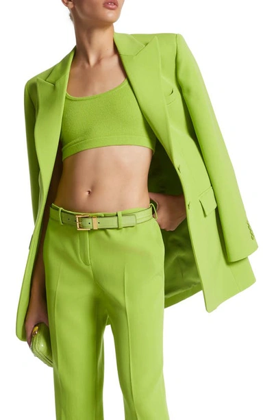 Michael Kors Cashmere Crop Sweater Tank In Lime