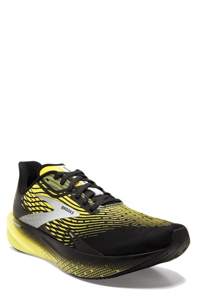 Brooks Hyperion Max Running Shoe In Black/blazing Yellow/white