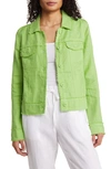 Tommy Bahama Two Palms Linen Raw Edge Jacket In Tart Apple