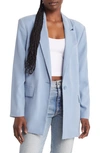 Open Edit Oversize Blazer In Blue Chambray