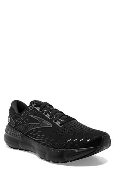 Brooks Glycerin Gts 20 Running Shoe In Black/ Black/ Ebony
