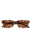 Aire Sculptor 50mm Rectangular Sunglasses In Tort / Brown Mono
