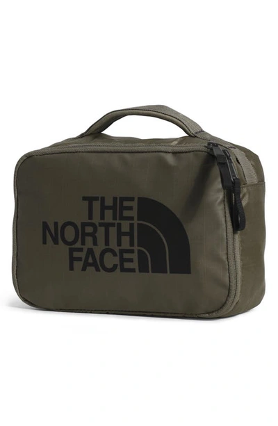 The North Face Base Camp Voyager Dopp Kit In Taupe Green/black