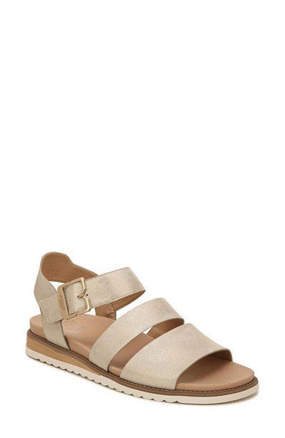 Dr. Scholl's Island Glow Sandal In Gold Faux Leather