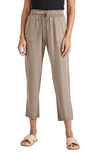 Splendid Naomi Tie Waist Ankle Pants In Fawn